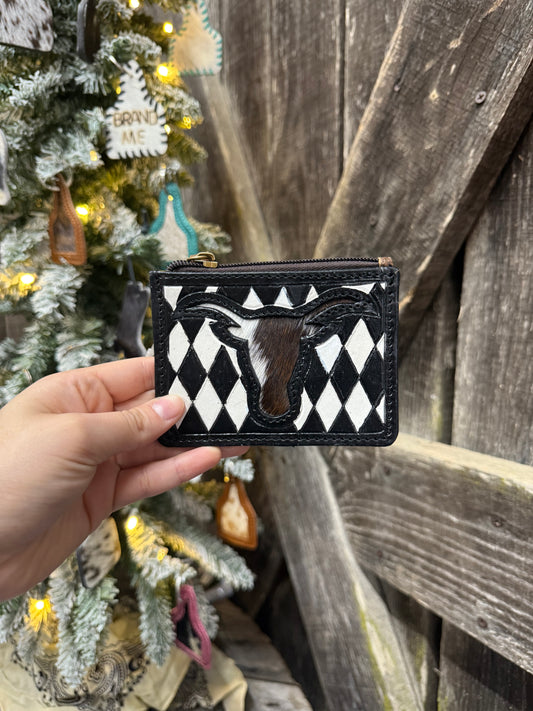The Checkered Longhorn Wallet