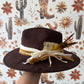 Fedora Brown Bowed Hat