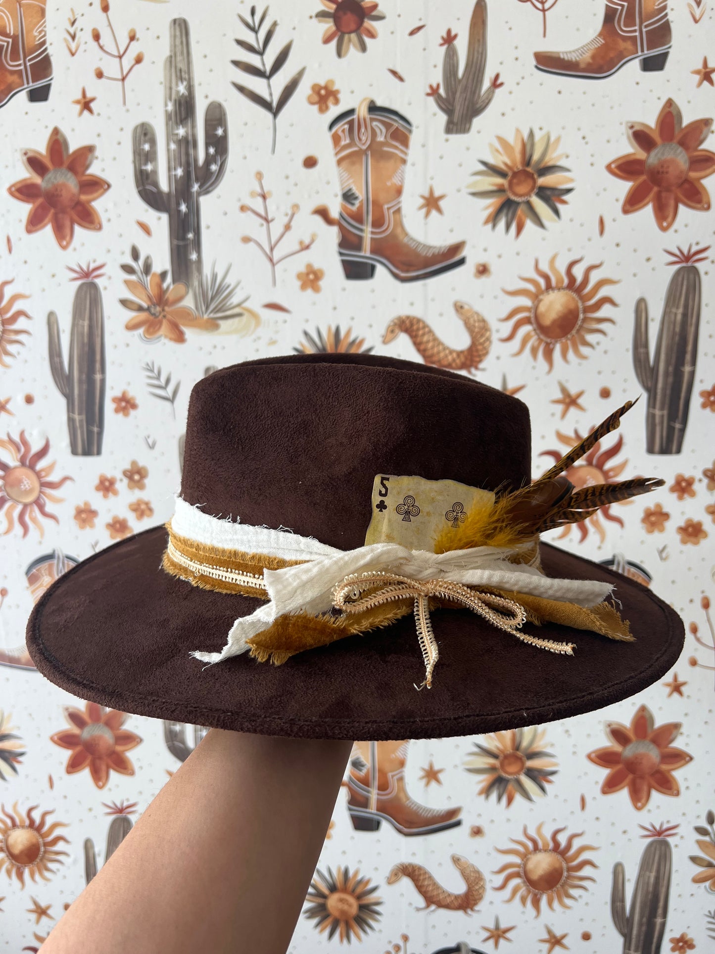 Fedora Brown Bowed Hat