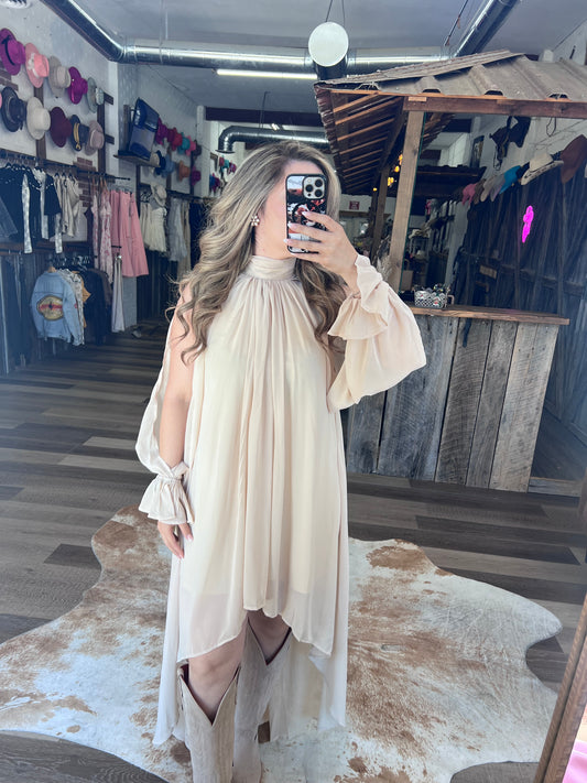 Western Romance Halter Dress