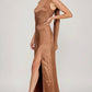 Caramel Canyon Satin Gown