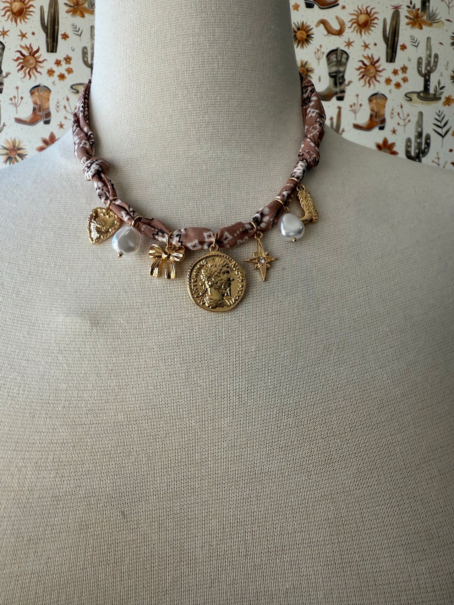 Rose Bandana Necklace