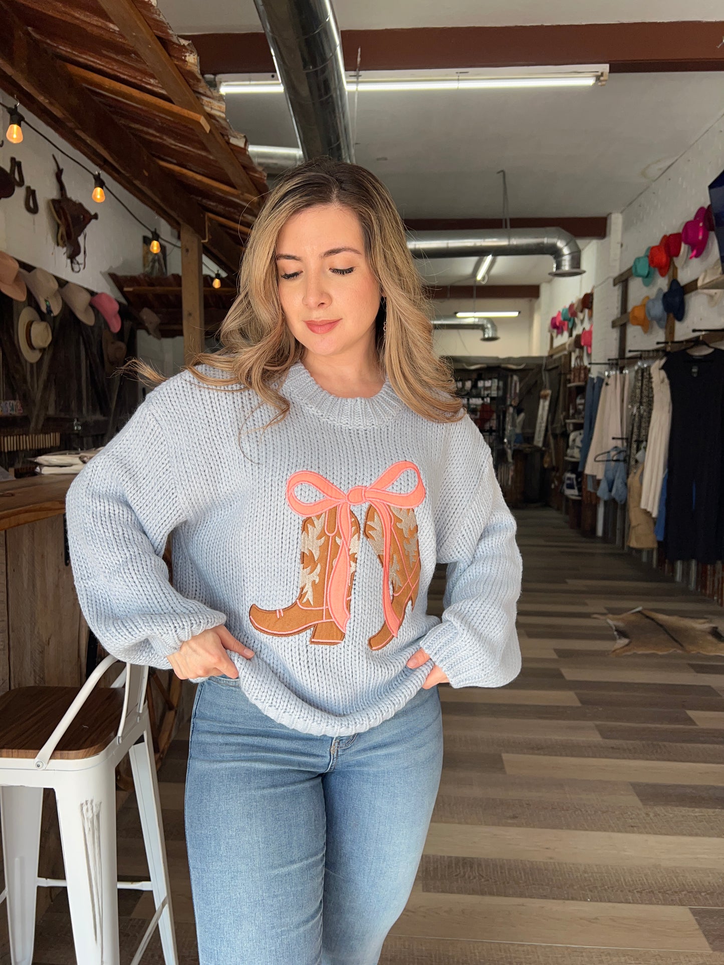 Cowgirl Daydream Blue Knit