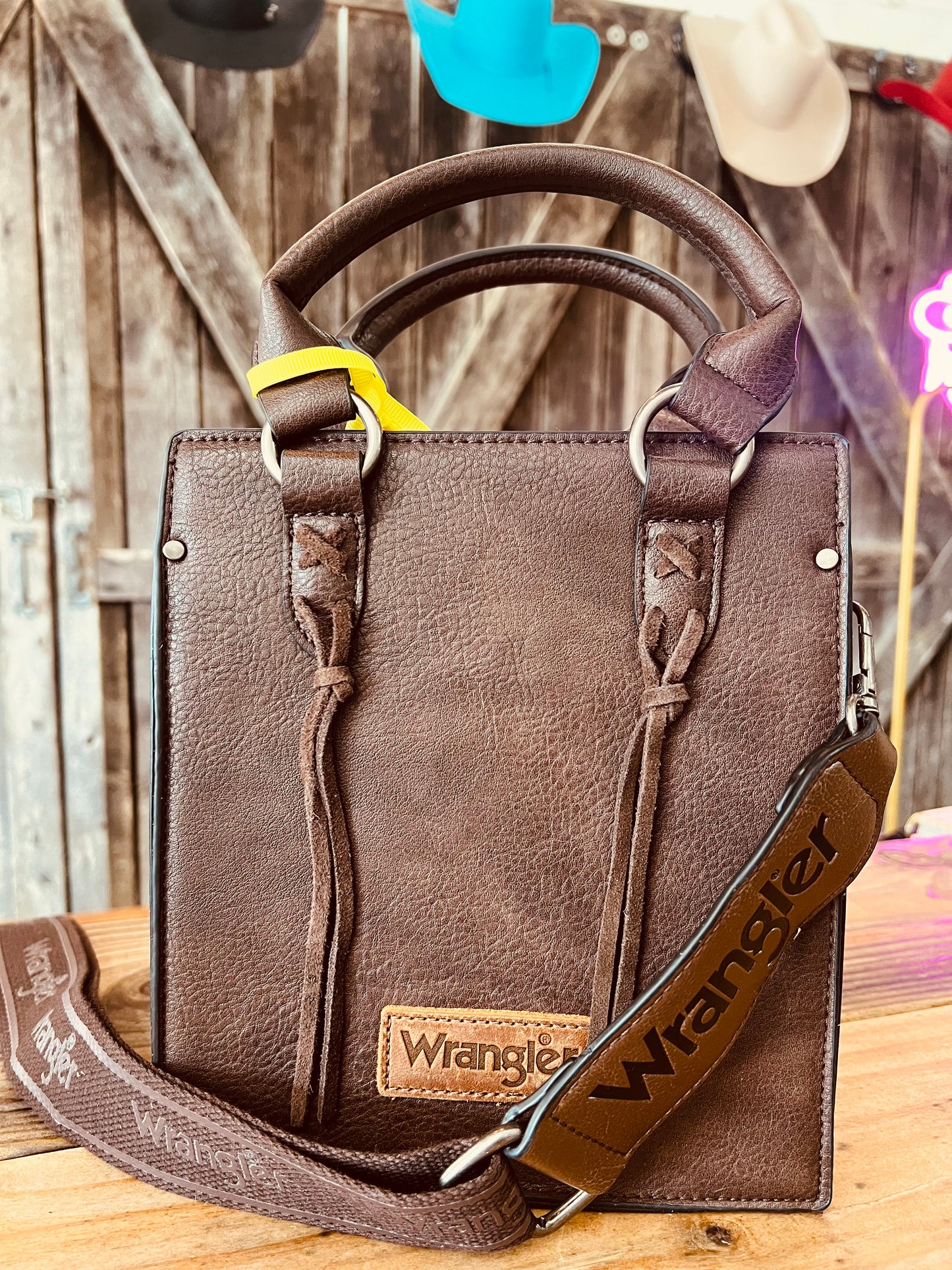 Mini Wrangler Coffee Tote/Crossbody Bag