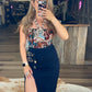 Buckle Up Denim Skirt