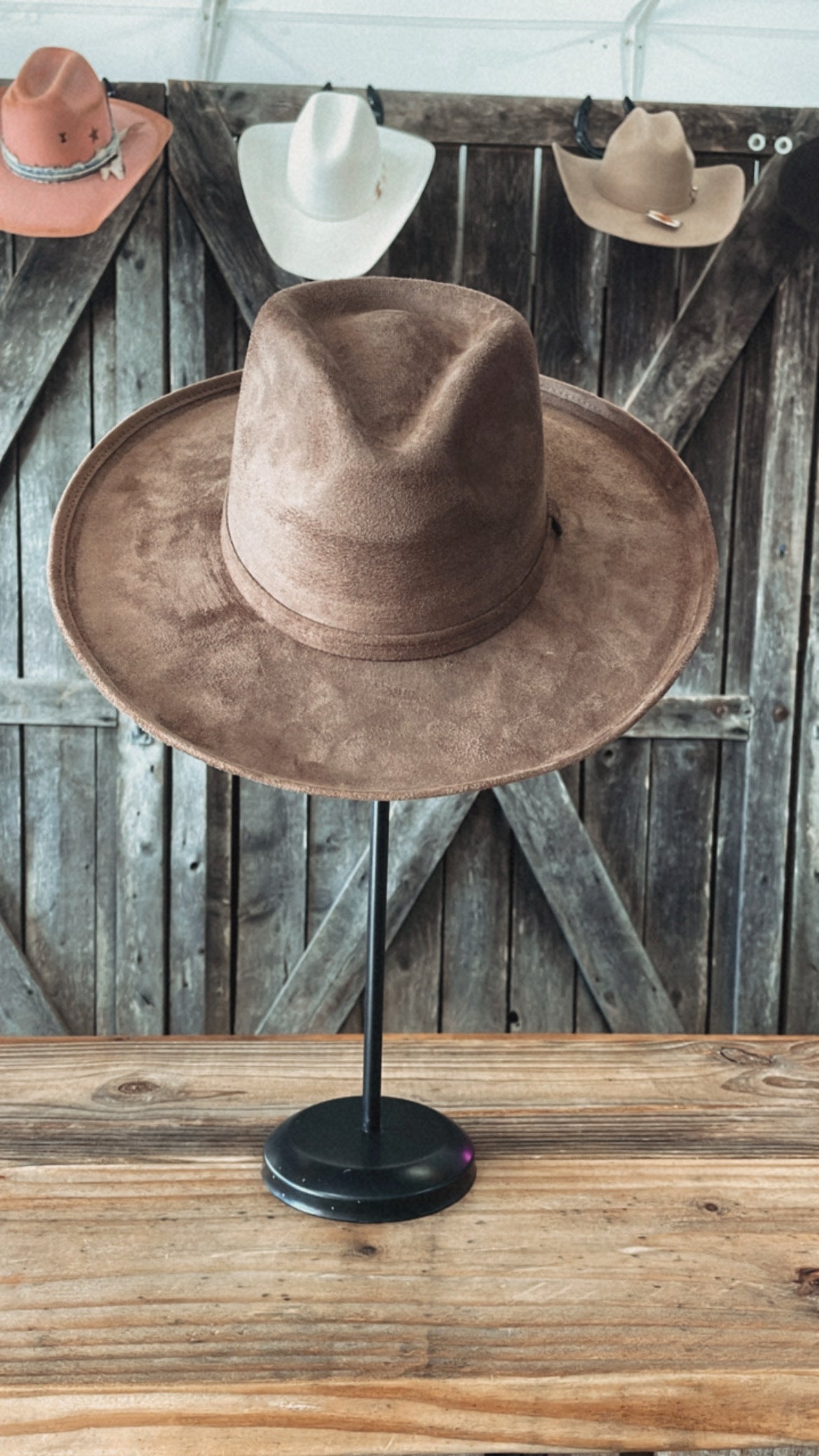 Light Brown Suede Hat