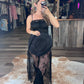 Lace in Moonlight Satin Dress