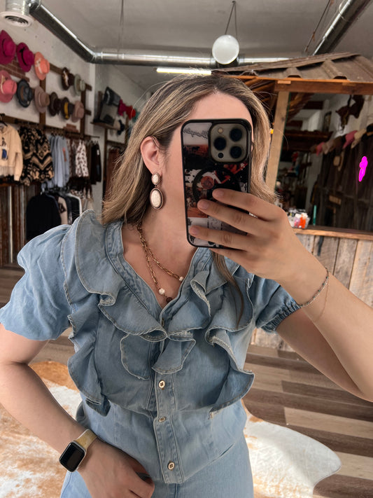 Bluebell Ruffle Blouse