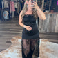 Lace in Moonlight Satin Dress