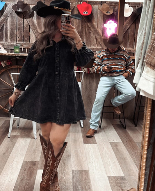 The Dakota Denim Washed Black Dress