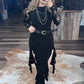 Eclipse Slit Ruffled Skirt