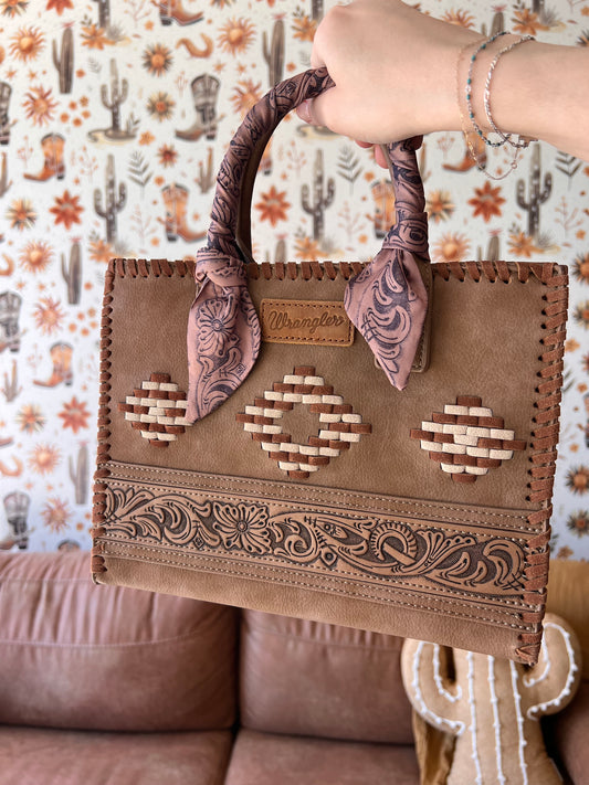 Wrangler Whipstitch Aztec Crossbody
