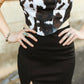 The Black Side Slit Hem Skirt