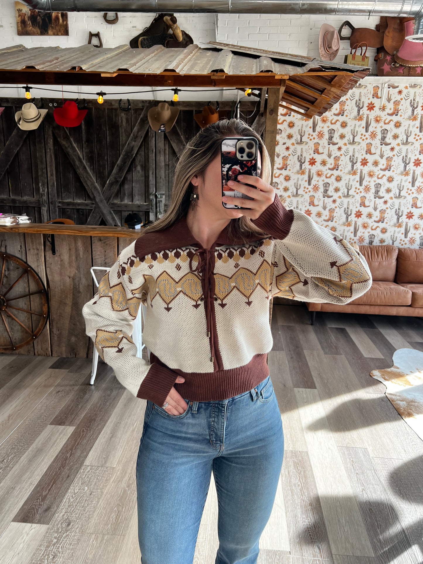 Sierra Aztec Tie Knit