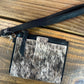 Western Cowhide Leather Wristlet Wallet