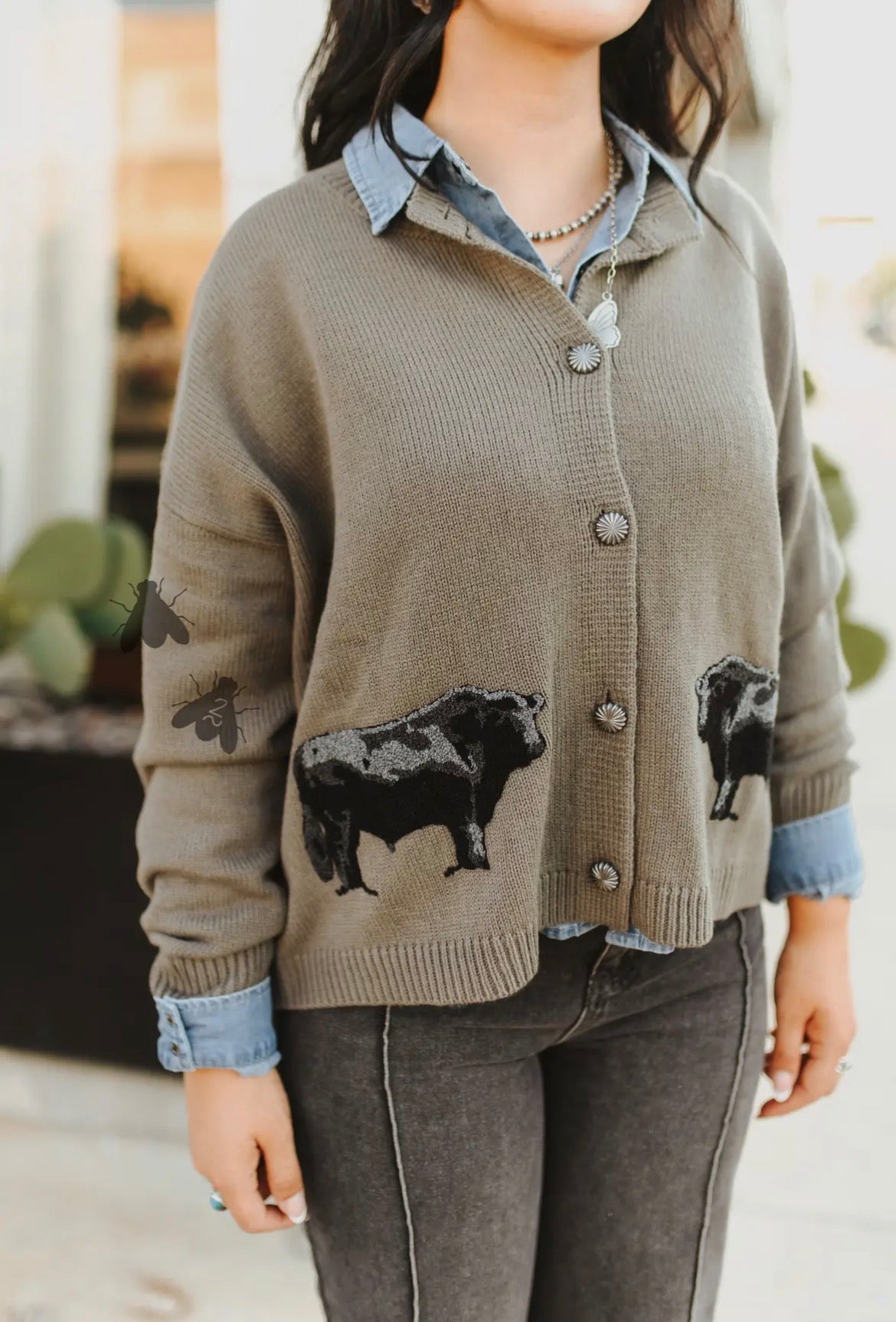 The Ranch Royalty Angus Cardigan