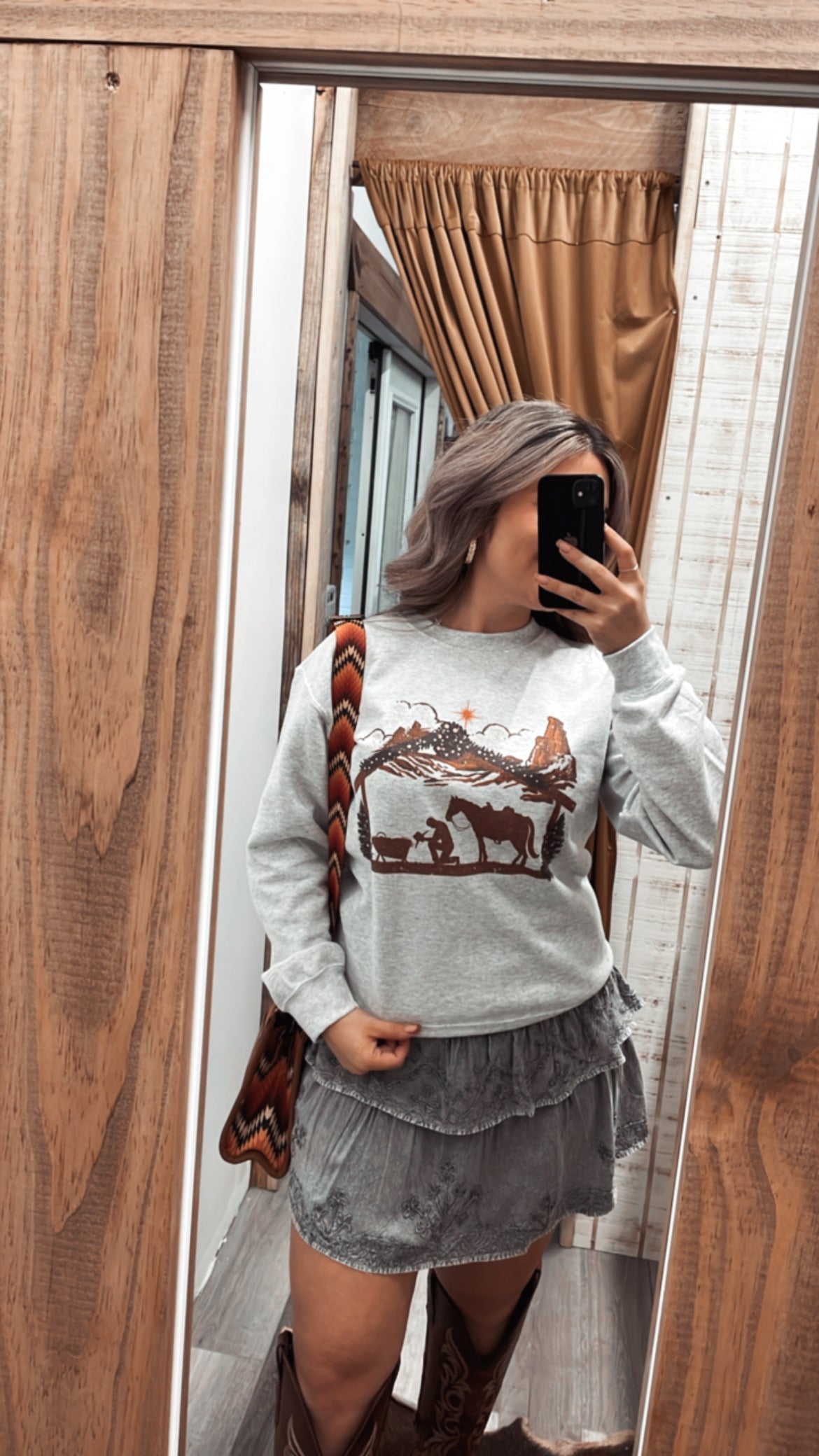 Praying Cowboy Christmas Sweatshirt