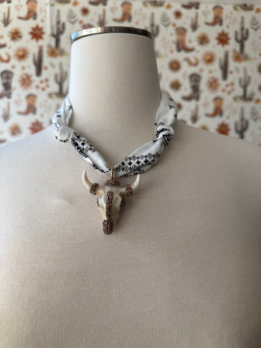 Longhorn Bandana Necklace