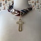 Chunky Cross Bandana Necklace