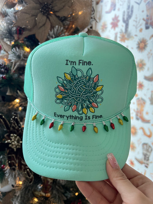 I'm Fine Everything is Fine with Lights Cap