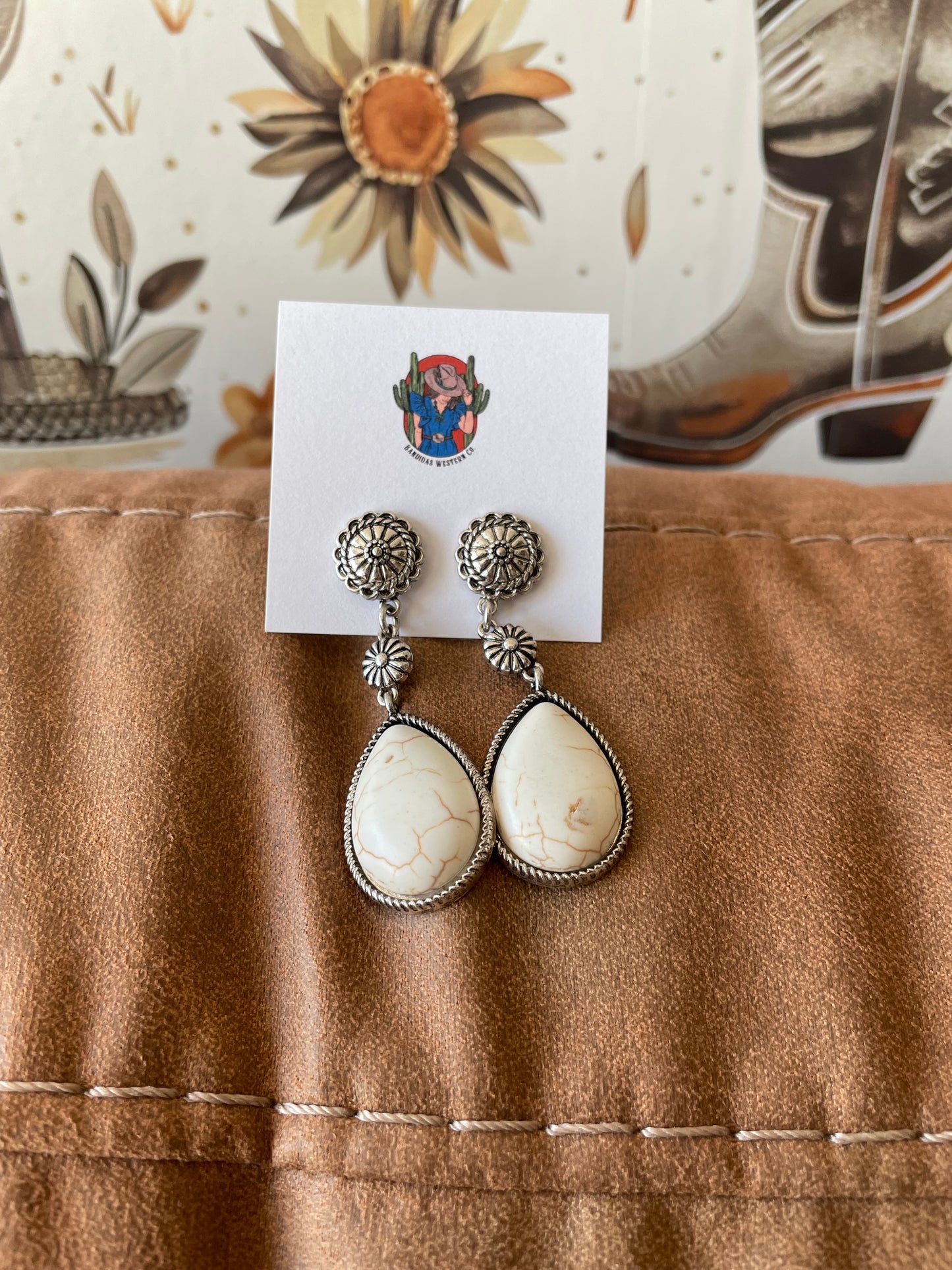The White Navajo Earrings