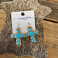 Turquoise and Gold Cross Earrings