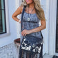 Dixie Black Crossbody Cowhide Western Tooled Leather Fringe Purse
