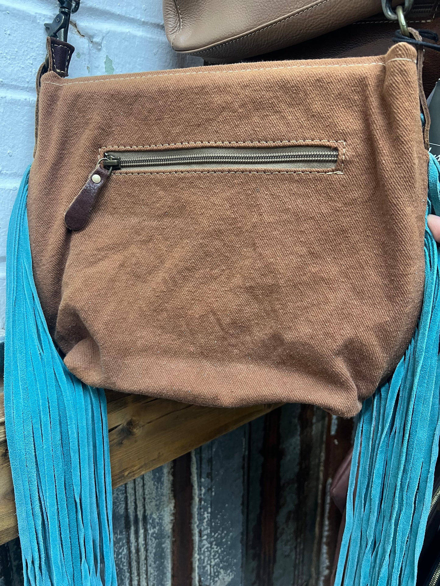Floral Pink Hand Tooled Bag