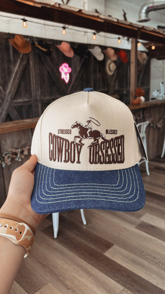 Navy Cowboy Obsessed Trucker Hat