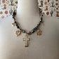 Blue & Pink Bandana Necklace