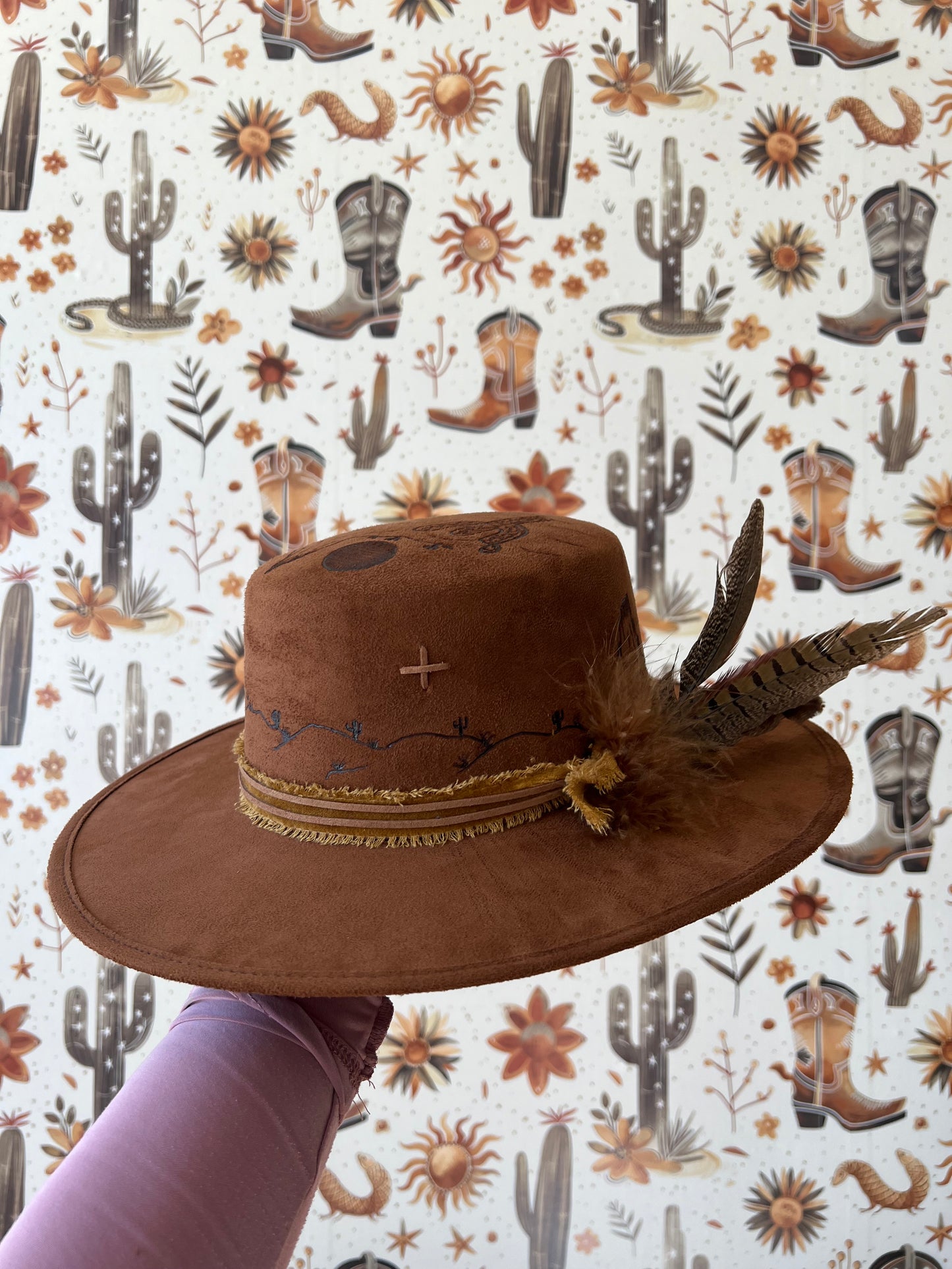 Cactus & Sunset Felt Hat