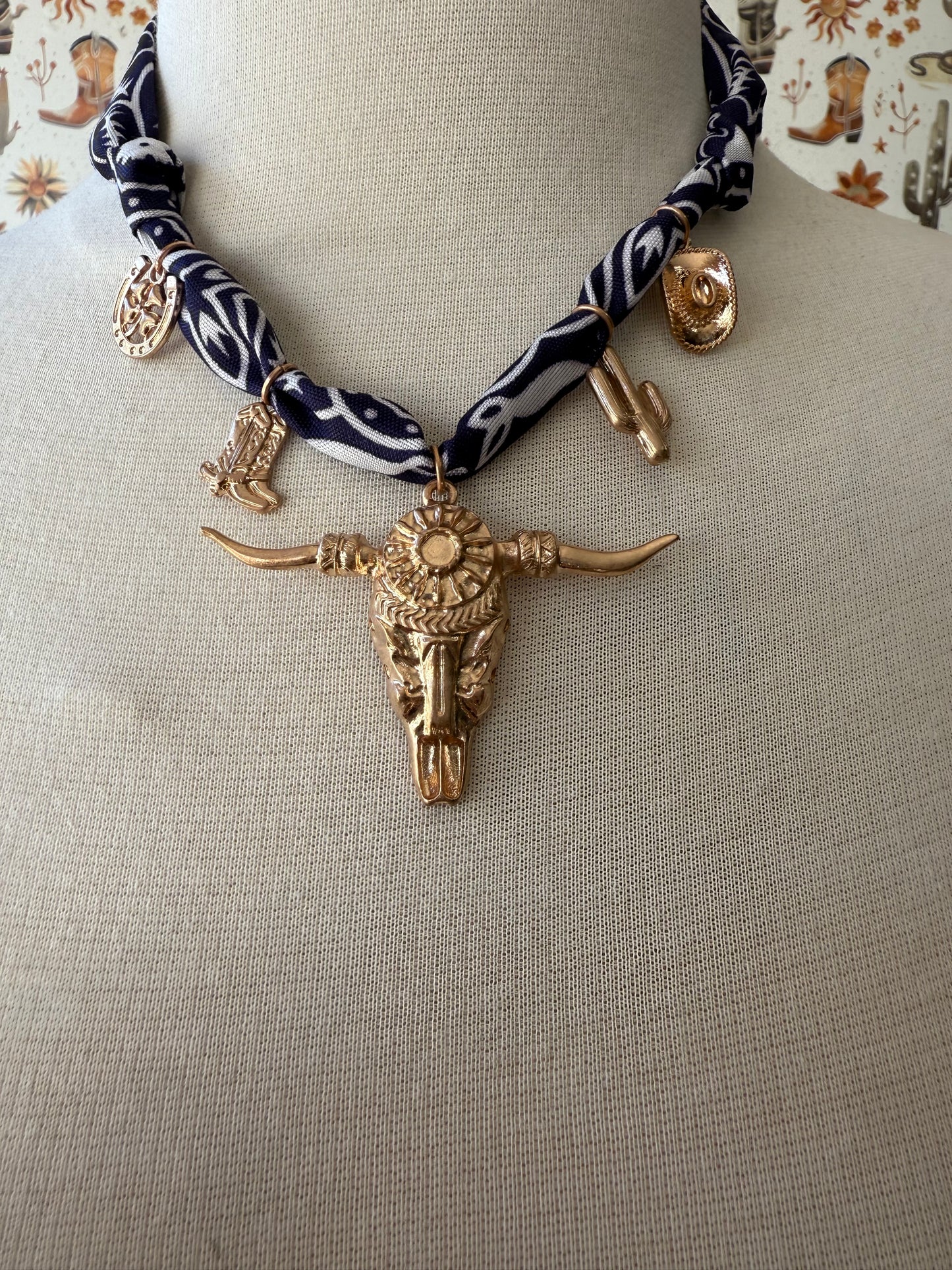Black Bandana Necklace