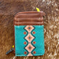 Wrangler Aztec Print Turquoise Card Case