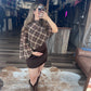The Autumn Enchantment Silk Cape Dress