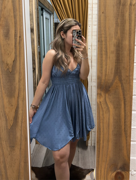 Elemental Blue Strap Dress