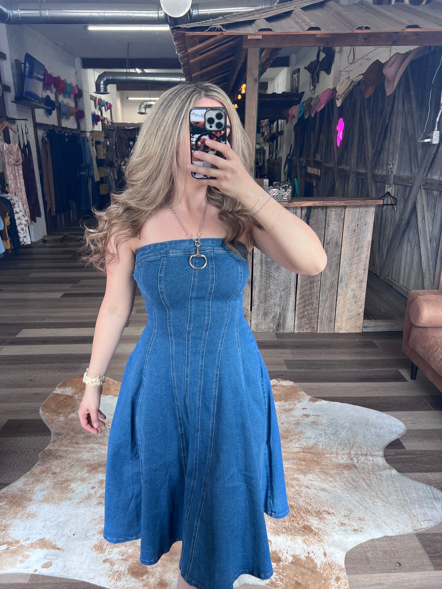 The Sculpted Denim Maxi