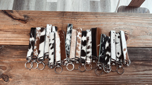 Cowhide Wristlet