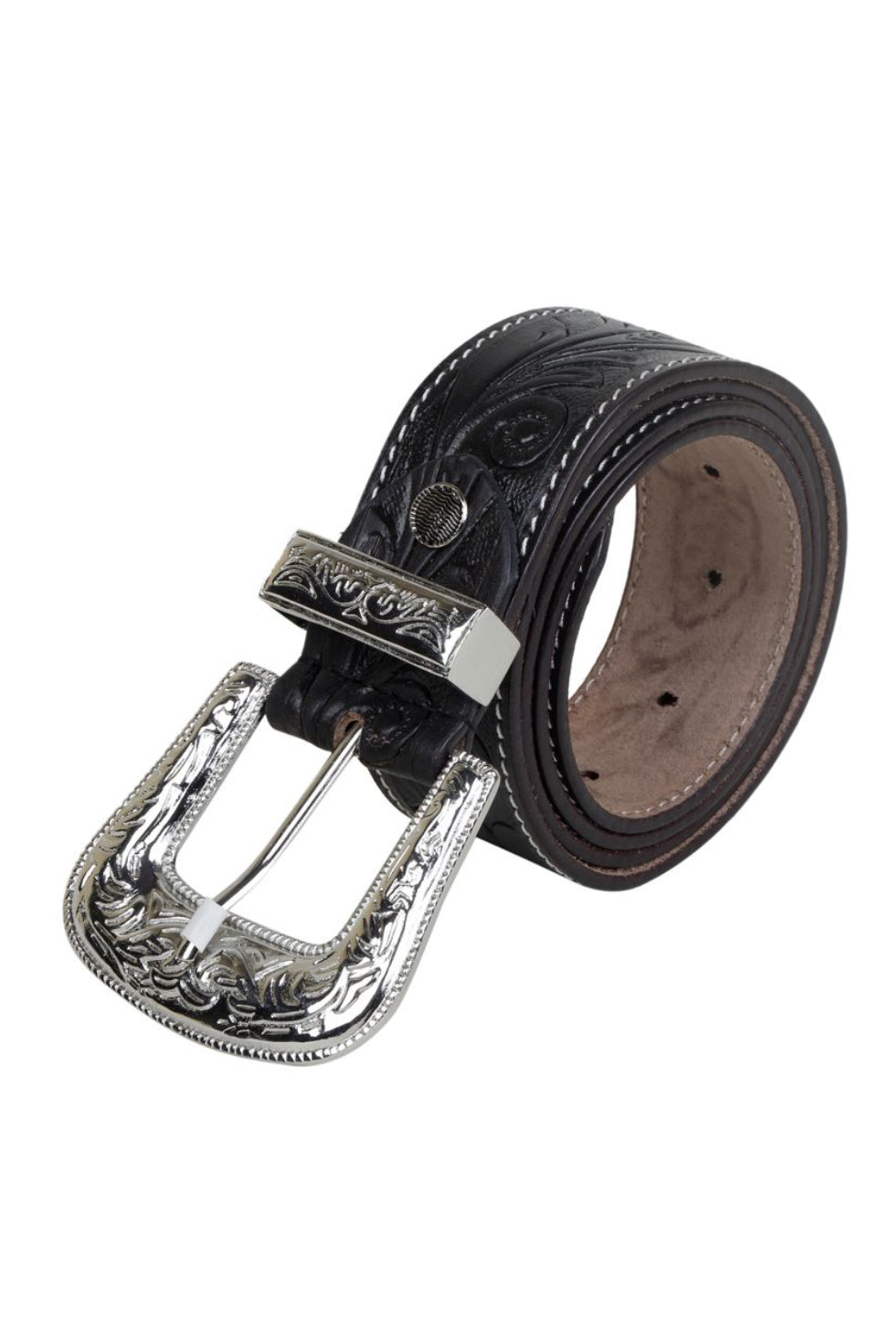 Runner Up Hand-Tooled Leather Belt