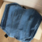 Denim Rhinestone Corset