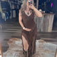 The Mocha Ruffle Dress