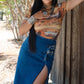 Buckle Up Denim Skirt