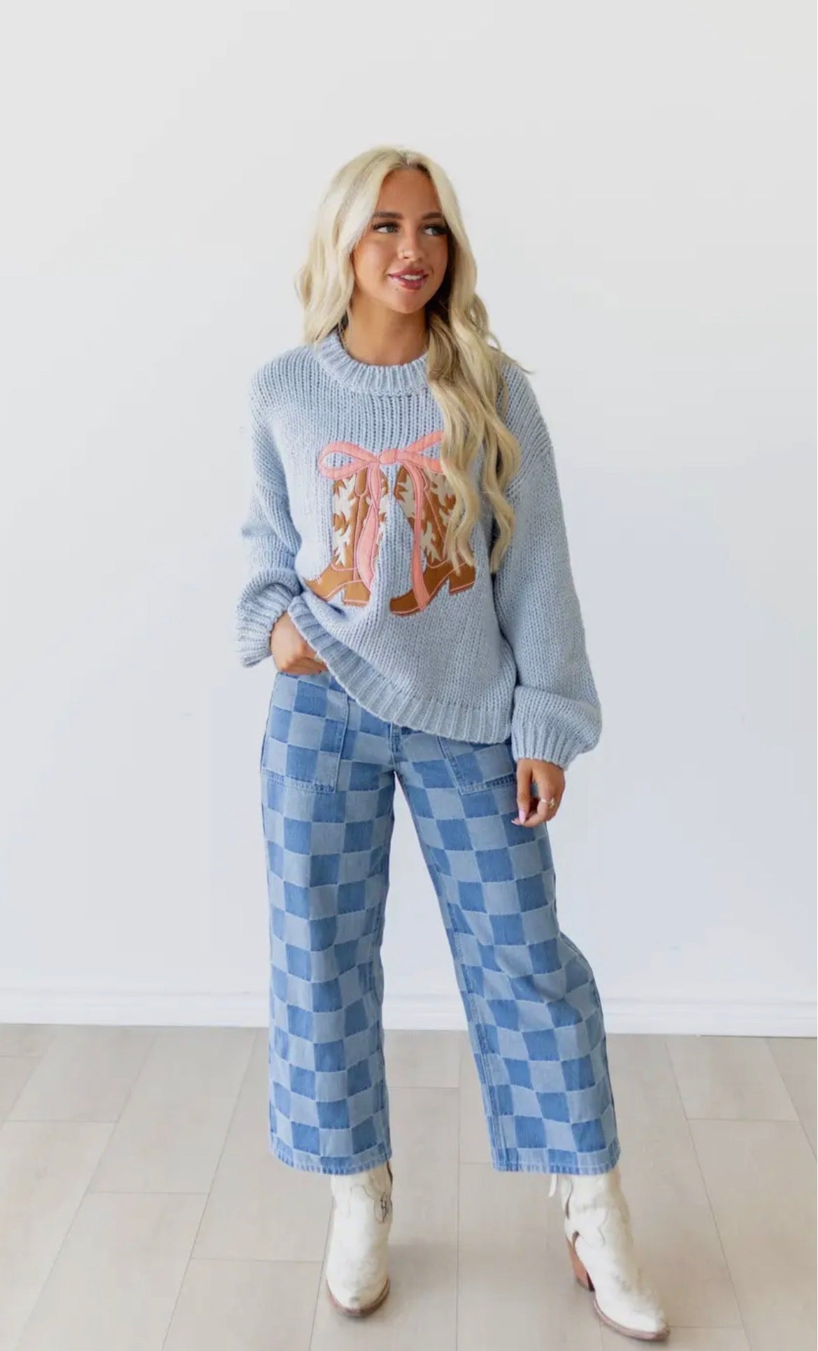 Cowgirl Daydream Blue Knit