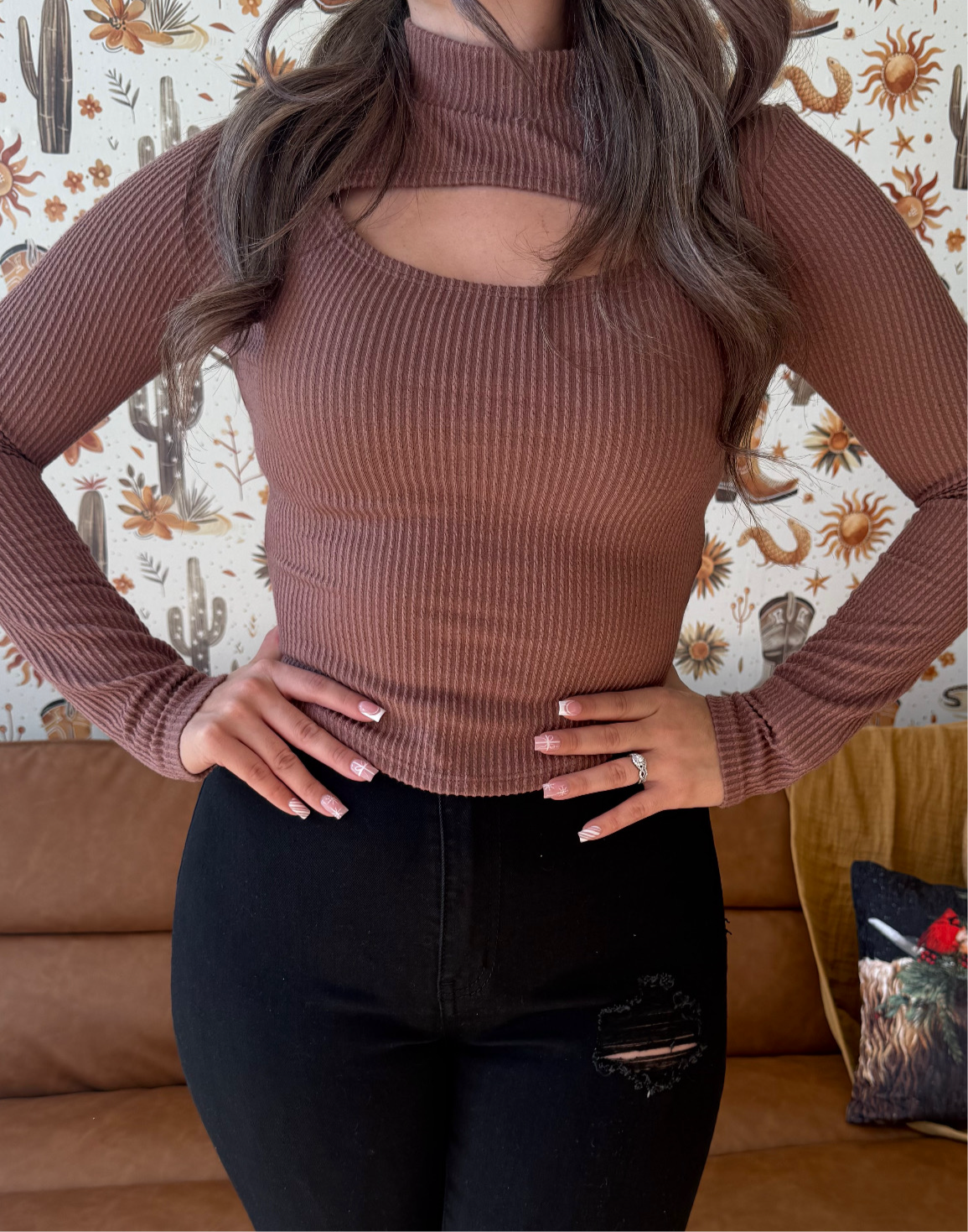 Mocha Long Sleeve Top