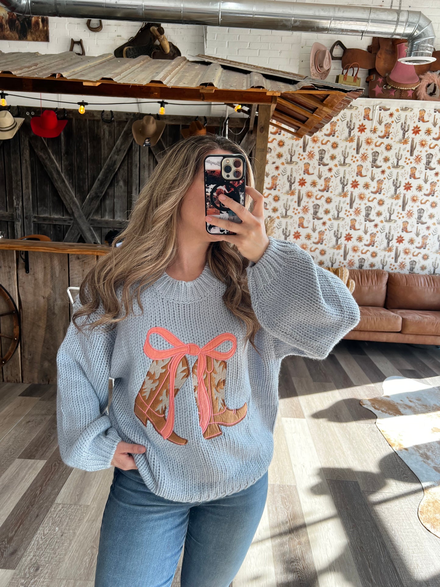 Cowgirl Daydream Blue Knit
