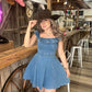 Denim Ruffled Dress