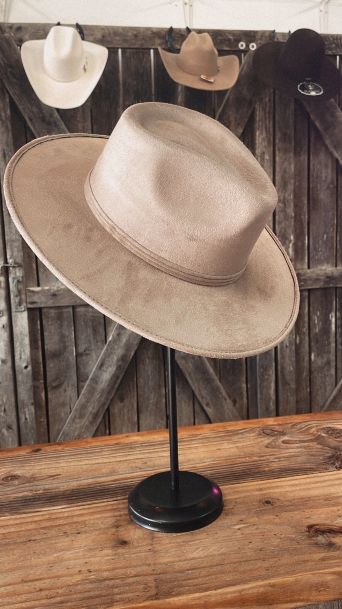 Beige Suede Hat