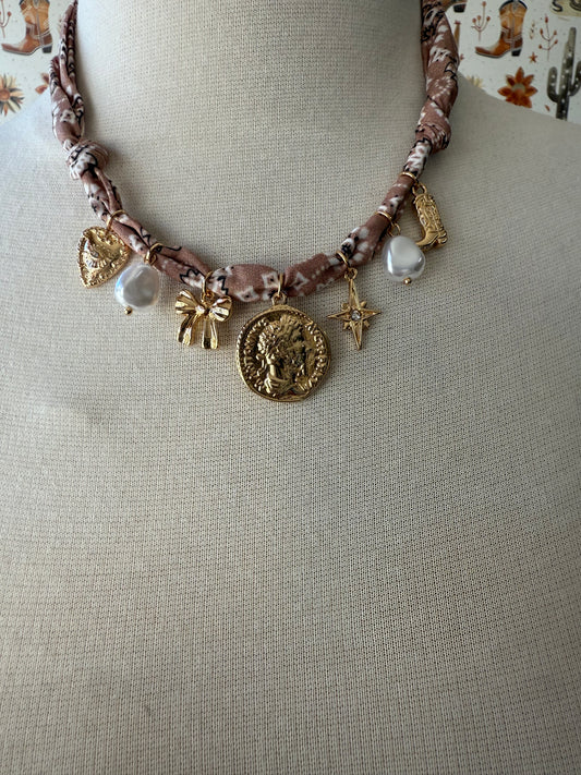 Rose Bandana Necklace