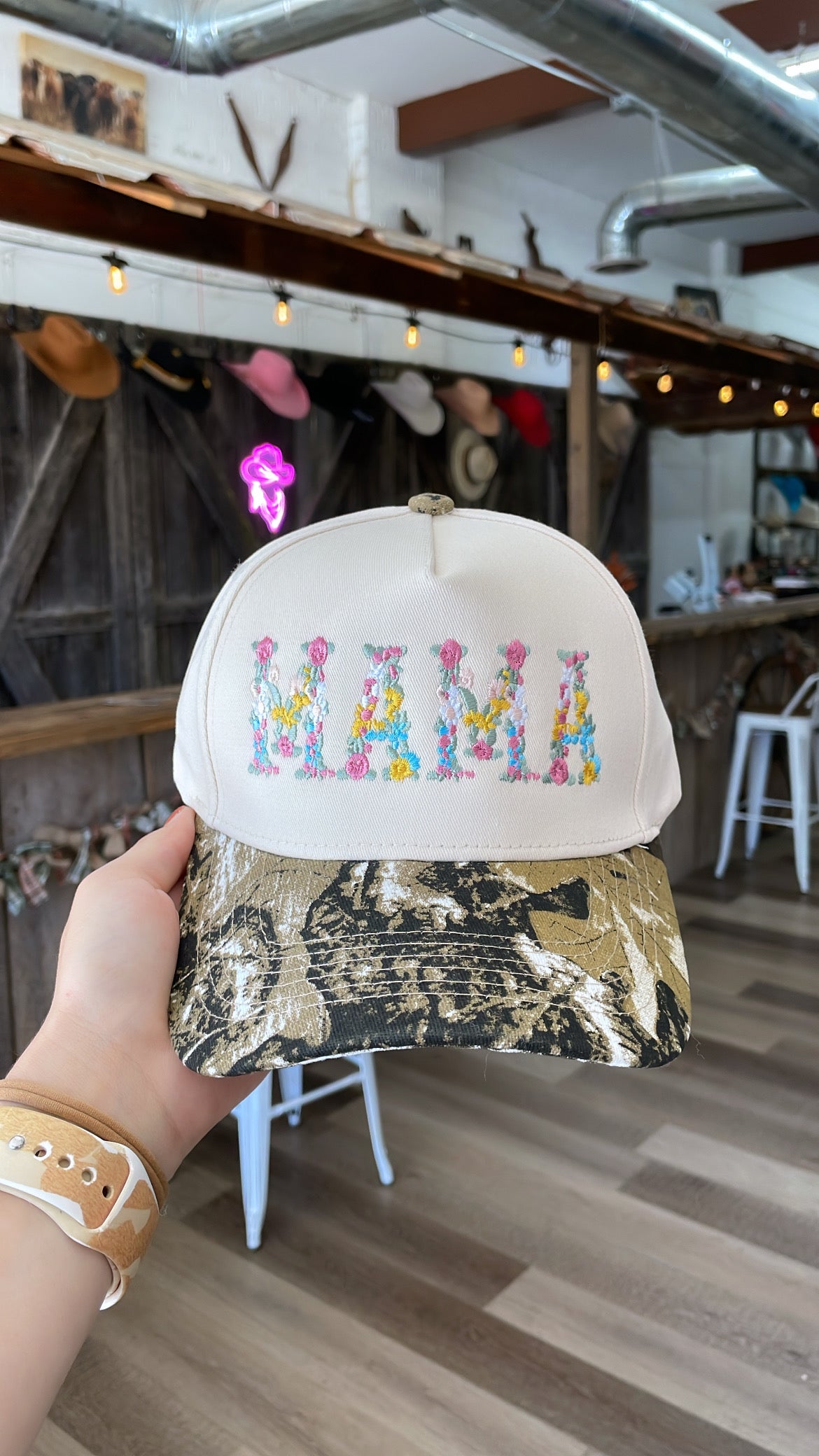 Camo MAMA Trucker Hat