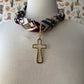Chunky Cross Bandana Necklace