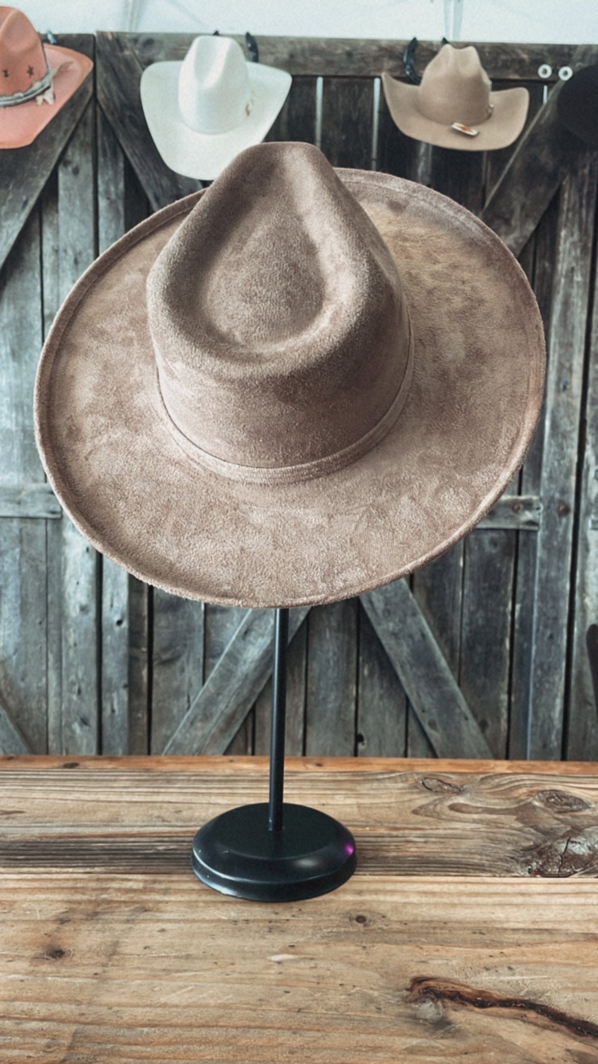 Nude Suede Hat